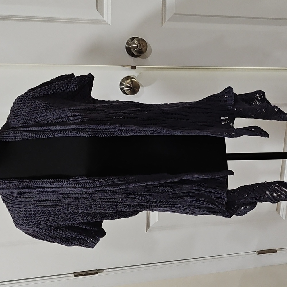 CAbi Women's Open-Front Cardigan - Dark Blue-Gray